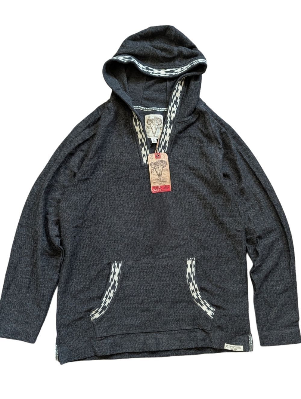 Third & Army Mens Gray Deadstock Pullover Hoodie Sweatshirt NWT Size Large